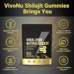 Himalayan Shilajit Gummies with Ashwagandha Natural Minerals for Energy Support, Individually Wrapped Sugar-Free Supplement