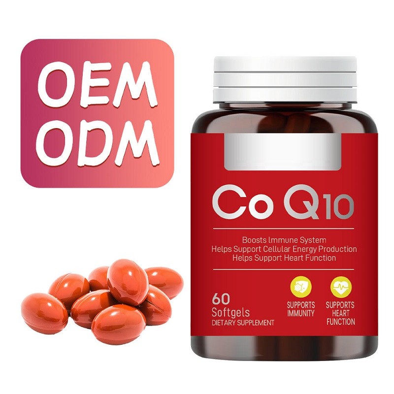 Health Supplement Coenzyme Q10 Soft Capsules Energy Supplement, Relieve Fatigue, Antioxidant, Vegan Plant Extract