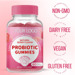 Women's Probiotic & Prebiotic Fiber Gummies - Digestive Balance, Vaginal Flora Support, Berry Flavor