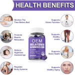 OEM Private Label Sugar-Free Melatonin Sleep Gummies with Natural Grape Flavor Herbal Supplements for Adults