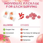 Peach Flavor Collagen Biotin Gummies with Vitamin C - Low Sugar Herbal Supplements for Hair, Skin, and Nail Growth for Adults