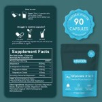 Triple Magnesium Complex Capsules Non-GMO 3-in-1 Magnesium Formula with Citrate, Glycinate & Malate for Energy Support