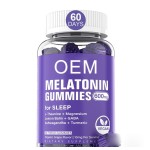 OEM Private Label Sugar-Free Melatonin Sleep Gummies with Natural Grape Flavor Herbal Supplements for Adults