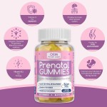 Private Customization Vegan Prenatal Gummies with Essential Nutrients for Fetal Development & Maternal Health