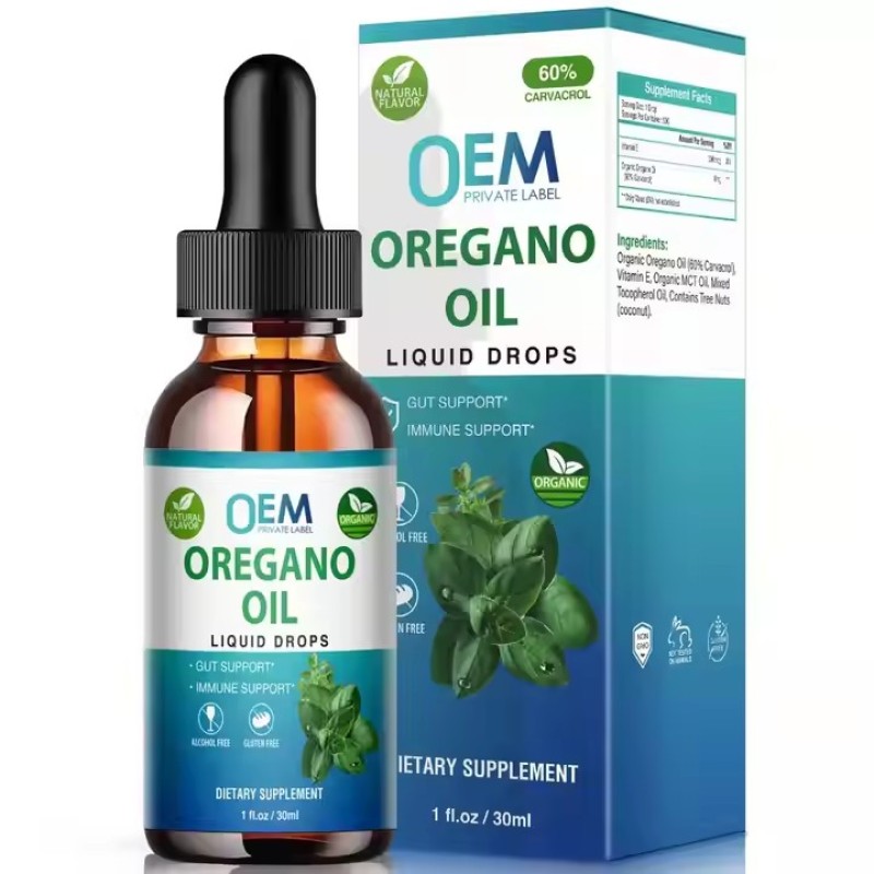 Organic Oregano Oil Vitamin E Immune Support and Adult Digestive Health Supplement Liquid Drops Immune Support