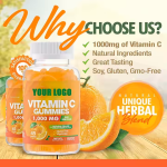High Potency 1000mg Vitamin C Gummies with Herbal Extracts for Immune Support Adults & Children Vegetarian Gummy Supplement