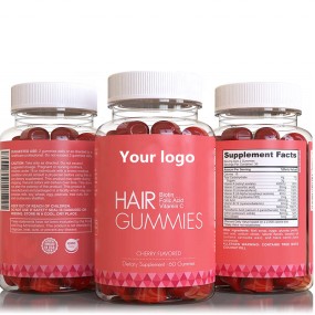 Bear Vegan Hair Growth Gummy Vitamins with Biotin for Stronger Hair Skin and Nails 60 Gummies