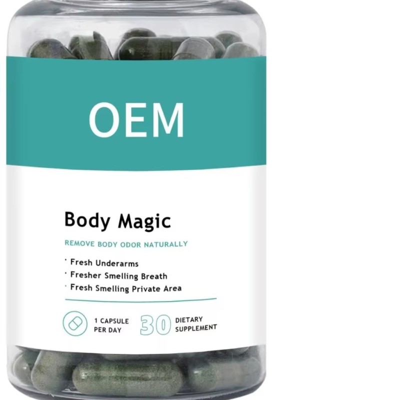 Body Magic Chlorophyll Capsules - Natural Body Odor Removal, Fresh Breath & Underarms