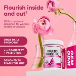 Organic Cranberry Vaginal Probiotics Capsules PH Balance With Prebiotics Blend Women Healthy Flora