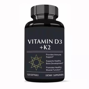 Vegan Softgel Vitamin D3 + K2 Multivitamin Soft Capsules Adult and Pregnant Softgels Immune Booster Suitable for All Ages