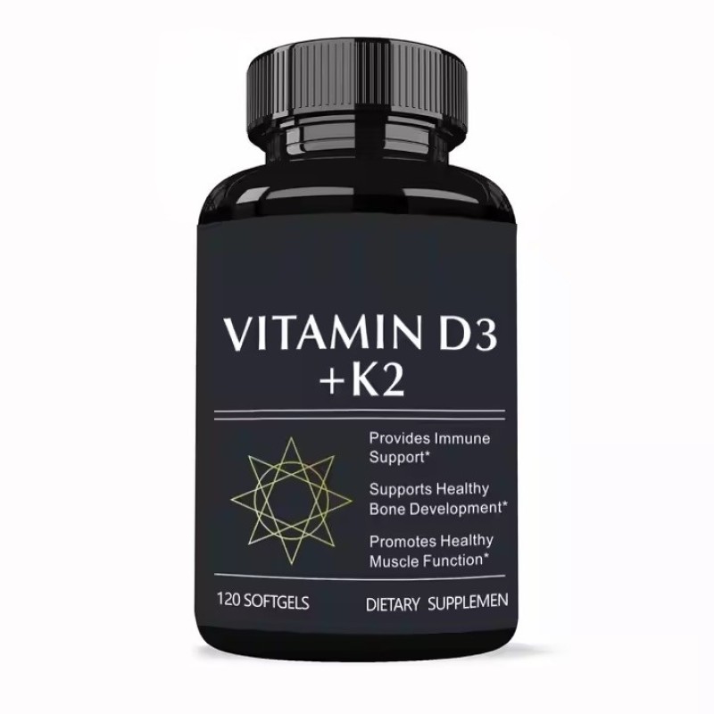 Vegan Softgel Vitamin D3 + K2 Multivitamin Soft Capsules Adult and Pregnant Softgels Immune Booster Suitable for All Ages