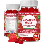 Vegetarian Halal Multi-vitamin Gummy Candy Supports Energy Metabolism Multi-vitamin Gummy Female Strawberry Flavor
