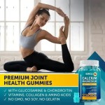 Calcium Magnesium Gummies With Vitamin D3 K2 and C for Bone Health Sugar-Free Vegan 60 Gummies