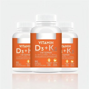 Vitamin D3 K2 Soft Capsules Support Heart Immune Health Supplement Vegan Bone Health Cardiovascular protection