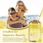 Dietary Supplements Lemon Flavor Magnesium Glycinate Gummies for Brain Memory and Sleep Maintain Emotional Stability