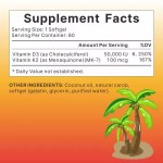 Wellbody Factory Supply Halal D3 K2 Vitamins D3 Softgel Food Grade Dietary Supplement Immune Health Bone