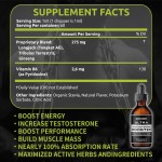 Liquid Drops - Tongkat Ali & Herbal Blend for Men Women, Muscle Recovery & Vitality