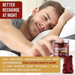 Natural Herbal Sleep Stress Vitamin C and Vitamin D2 Gummy Supplement Organic Vegan Ashwagandha Root Extract Gummy