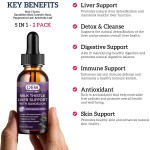Organic Silymarin Extract Liquid Drop Supplement with Dandelion and Artichoke Supports Repair of Liver Health