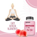 Vegan Magnesium Glycinate 400mg Gummies with Calcium and Potassium for Relaxation, Sleep Support and Muscle Recovery