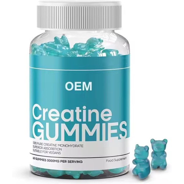 OEM Private Label Creatine HCL  Creatine Gummies Muscle Building Pre Workout Supplement Creatine Monohydrate Gummies