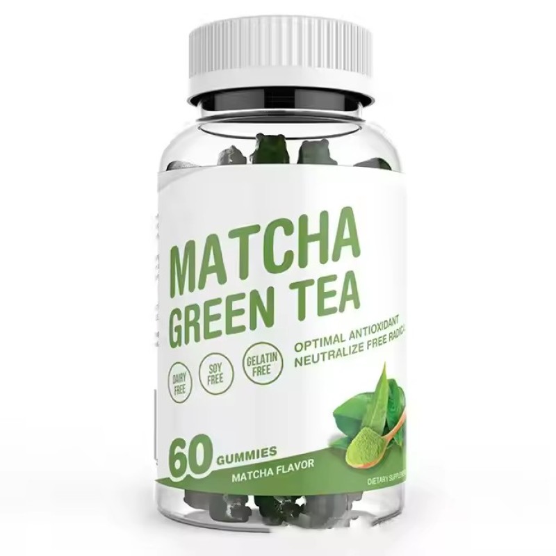 OEM Matcha Green Tea Extract Gummy Dietary Supplements Weight Gain Organic Matcha Green Tea Gummies