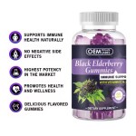 Natural Immune Supplement Enhancement Black Elderberries Gummies for Children and Adults and Pregnant Women