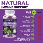 Natural Immune Supplement Enhancement Black Elderberries Gummies for Children and Adults and Pregnant Women