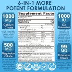 OEM Vegan Calcium Citrate Gummies  with Magnesium, Vitamin D3, Zinc, B6 & Potassium for Bone & Muscle Health