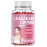 Hot Sale OEM Collagen Biotin Gummies with Vitamin C - Low Sugar Herbal Supplements for Hair, Skin, and Nail Growth for Adults