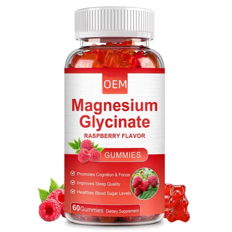 Sugar-Free Magnesium Glycinate Gummies with Potassium Herbal Supplements for Sleep and Immune Support