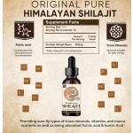 Pure Himalayan Organic Shilajit Resin Drops with 85 Trace Minerals & Fulvic Acid