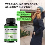 Elderberry Vitamin Mineral Zinc Support Immune and Antioxidant Elderberry Vegetable Capsules Vegetarians