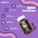 Private Label Blueberry Tanning Gummies with L-Tyrosine and Astaxanthin for Skin Glow and Melanin Support