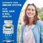 Vitamin E Capsules Supplement Vitamin E Soft Gel Capsules Antioxidant Supplements Protect the Heart and Blood Vessels