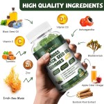 OEM Sugar-Free Sea Moss & Black Seed Oil Gummies with Ashwagandha, Ginger, Irish Seamoss, Burdock Root, and Turmeric Supplement