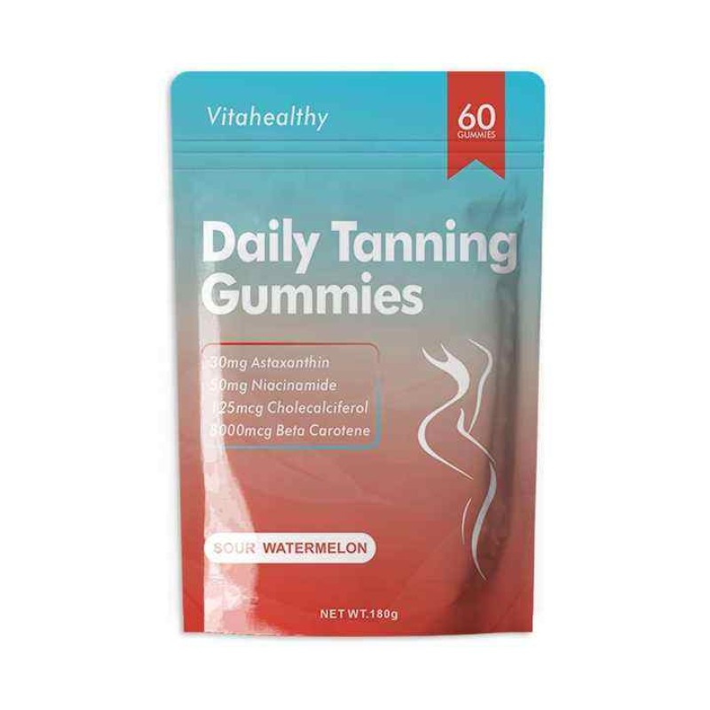 Daily Tanning Soft Candy Natural Tanning Supplement with Astaxanthin, Lycopene and Beta-Carotene Skin Care Beauty Black