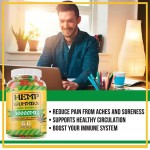 3000Mg Hemp Gummies with Vitamin E and B Supplements Sugar-Free Immune System Boost for Adults Brain Development