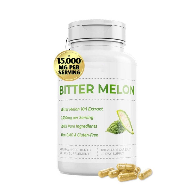 Natural Bitter Melon Plant Extract Capsules Multivitamin Nutritional Supplement for Adults