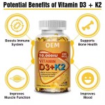 Vitamin D3 + K2 Supplement Soft Capsules Muscle and Bone Supplements Immunity boost Multivitamin for Pregnant Women
