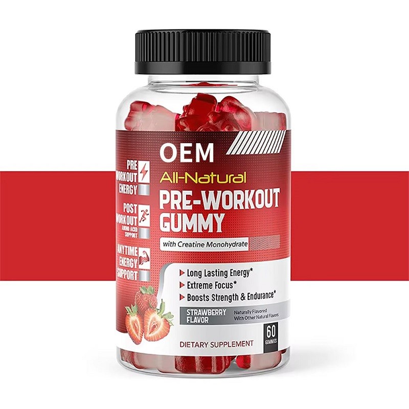 Creatine Monohydrate Gummy Bear Supplement with Green Coffee Bean Extract Vitamin B12 to Enhance Energy Gummy