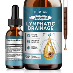 OEM Liposomal Lymphatic Drainage Drops 11 in 1 Organic Supplement Burdock Root Echinacea Calendula Oral Liquid Dosage