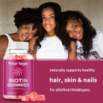 Hot-selling Own-brand Biotin Hair Growth Gummy Candy Convenient Bottle Packaging Gummy Candy