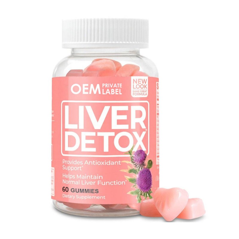 Organic Vegan Liver Detox Gummies with Milk Thistle Extract & Zinc Herbal Liver Cleanse Supplement