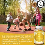 Fish Liver Oil Soft Candy Gummy Supplement to Improve Brain Cognition Eyes Skin Bones Health Antioxidant