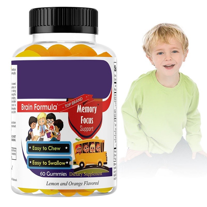 High Brain Memory Gummy Brain Focus Booster Gummy with Vitamins Children's Brain Health Gummy Improve Concentration