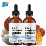 8-in-1 Mushroom Extract Drops - Lion's Mane & Reishi, Brain Boost & Immune Support
