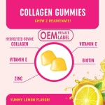 Premium 60-Gummy Collagen Supplement with 2500mcg Biotin Antioxidant Hair Growth and Skin Radiance Formula