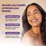 NAD+ Resveratrol Berberine Biotin Anti-Aging Gummy Collagen Keratin Zinc Vitamin K2 & D3 NAD Gummies for Hair, Skin, Nails Joint