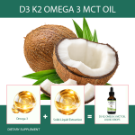 Source Factory Liquid Vitamin D Drops Manufacturer - Vitamin D3 K2 Drops for Faster Absorption with Omega 3 MCT Oil Strong Bones